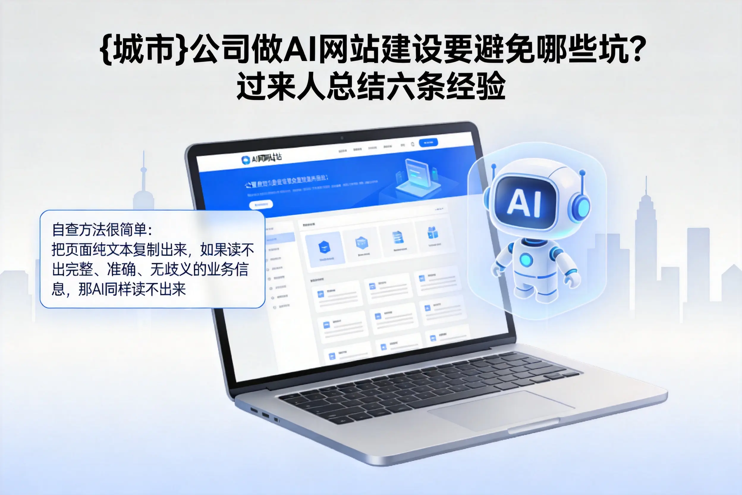 四川公司做AI网站建设要避免哪些坑？过来人总结六条经验