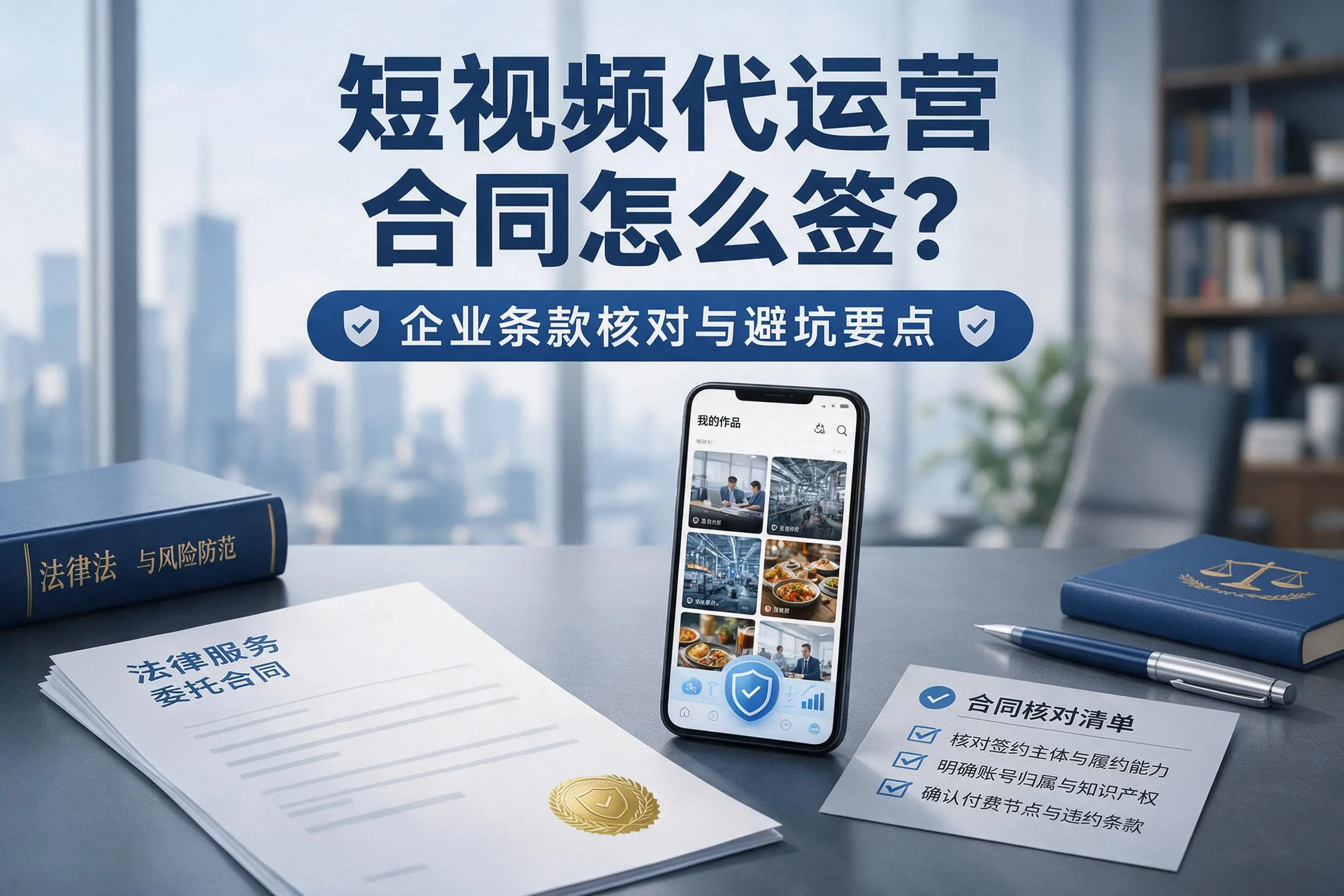 短视频代运营合同怎么签？四川企业条款核对与避坑要点