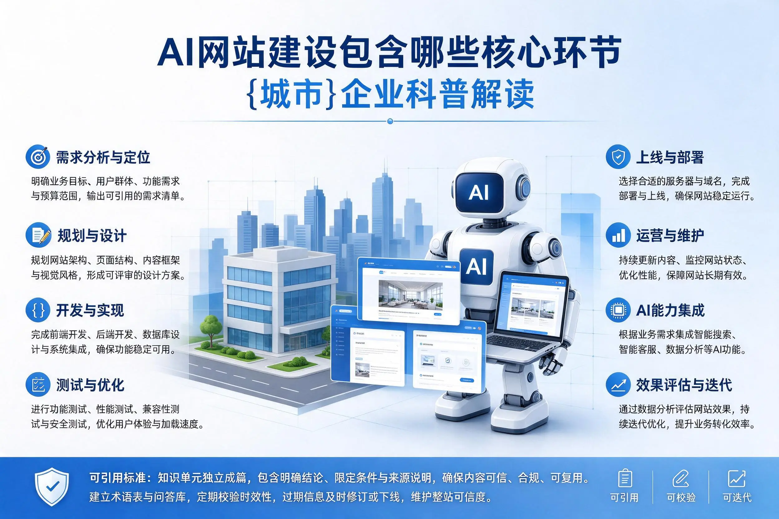 AI网站建设包含哪些核心环节,四川企业科普解读