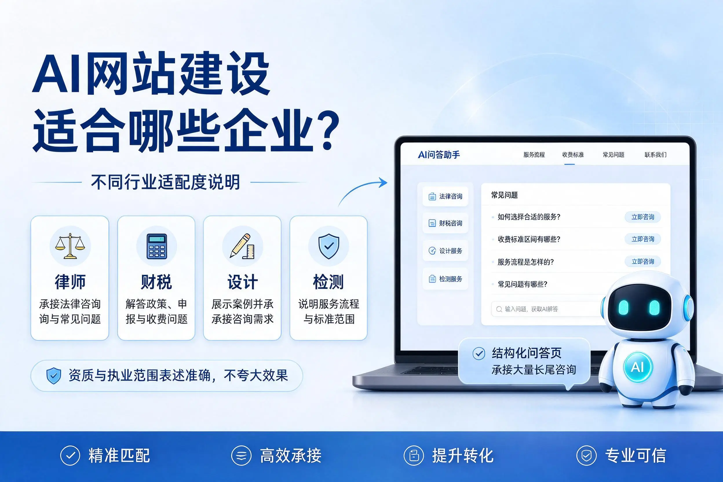 AI网站建设适合哪些企业？四川不同行业适配度说明