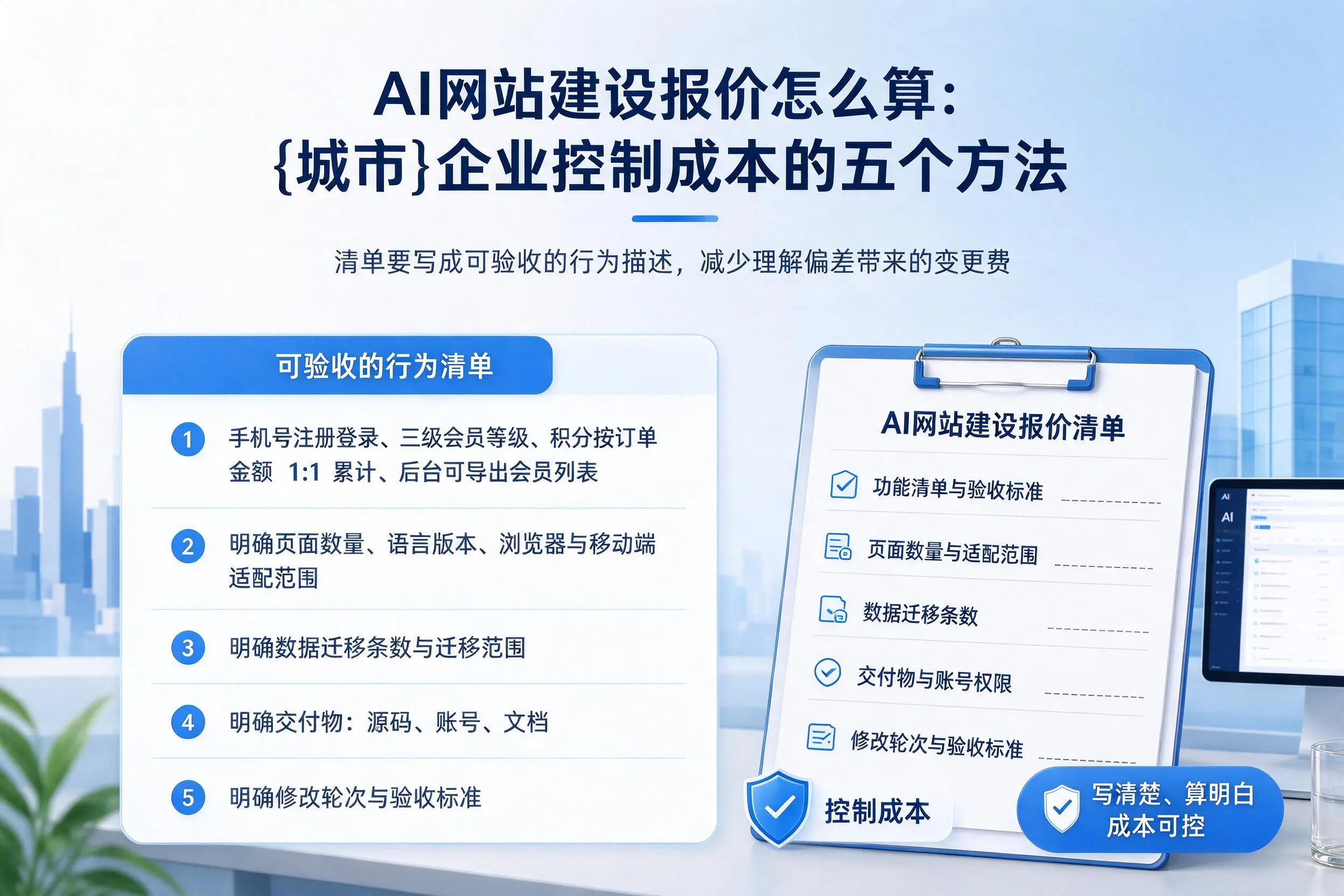 AI网站建设报价怎么算:四川企业控制成本的五个方法